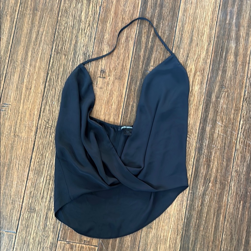 Elegant Black Halter Top